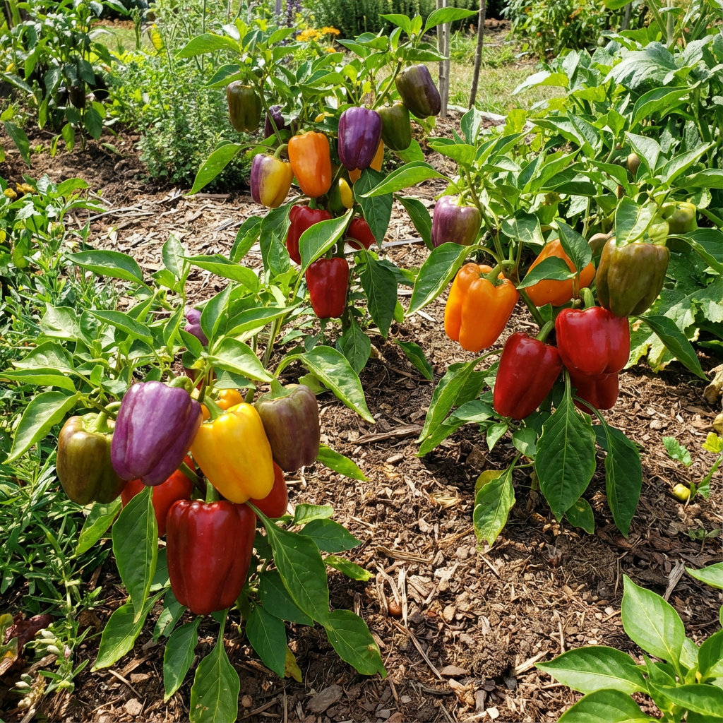 Rainbow Bell Pepper Capsicum annuum Seeds for Planting in Home Gardens