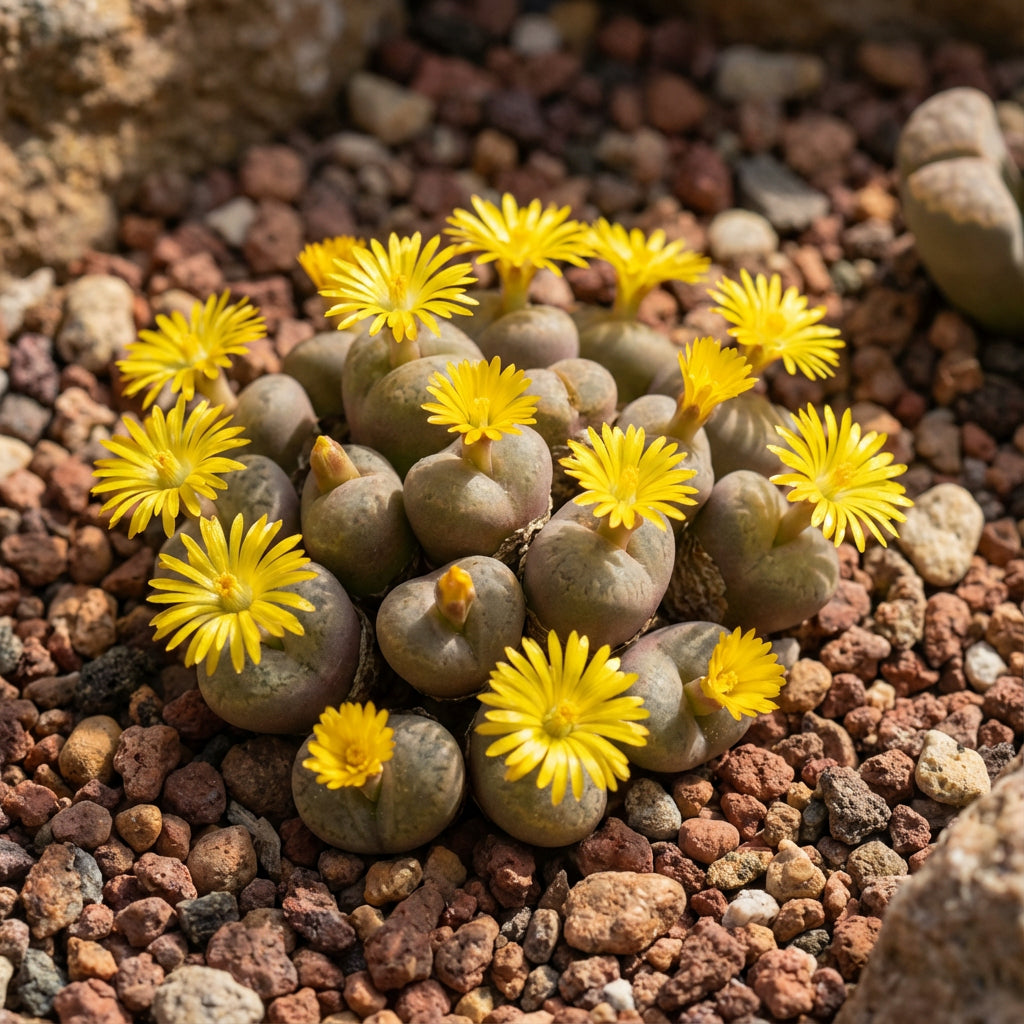 黄色のコノフィツム花の種を購入 独特で小さな花を咲かせる種 – Pure