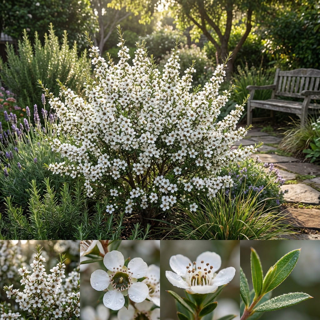 White Leptospermum Scoparium Trees - Seeds for Beautiful Blossoms and Resilient Garden Design