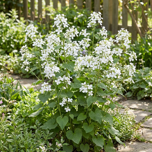 White Lunaria Rediviva Flower for Planting  Seeds for Elegant Garden Growth and Unique Blooms