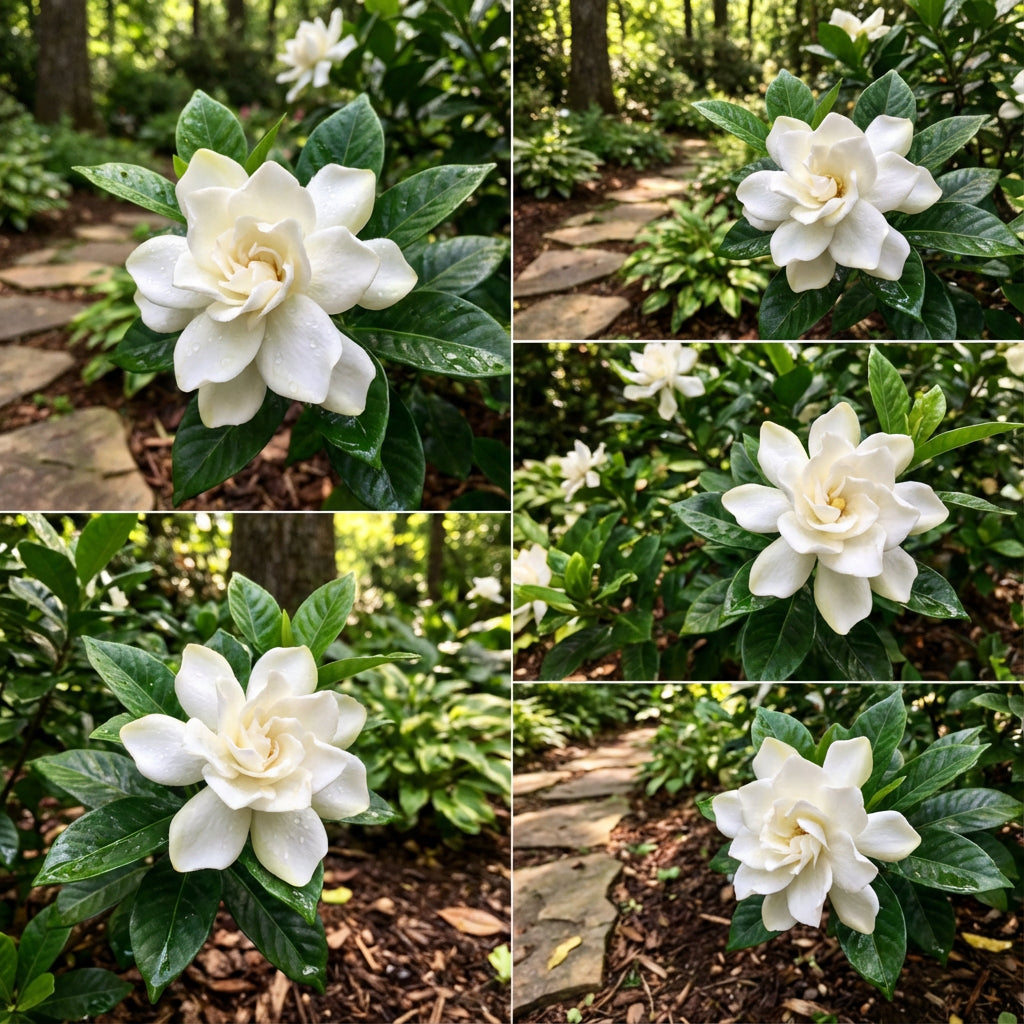 White Gardenia Jasminoides Flower Seeds for Planting - Fragrant Garden Perennial Blooms