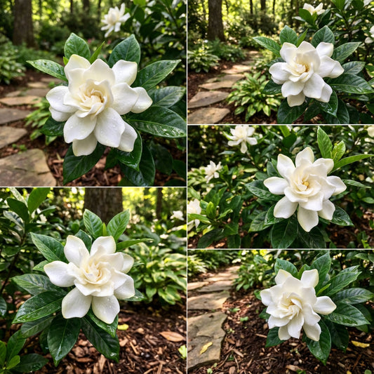 White Gardenia Jasminoides Flower Seeds for Planting - Fragrant Garden Perennial Blooms