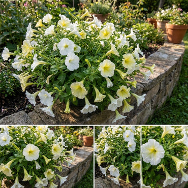 White and Yellow Petunia Flower Planting - Seed for Stunning Floral Arrangements in Your Garden