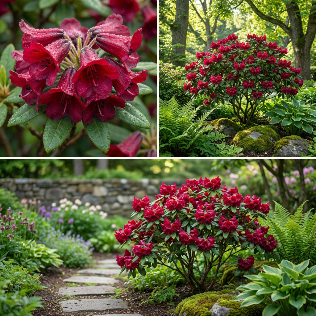 Red Rhododendron Barbatum Flower Planting