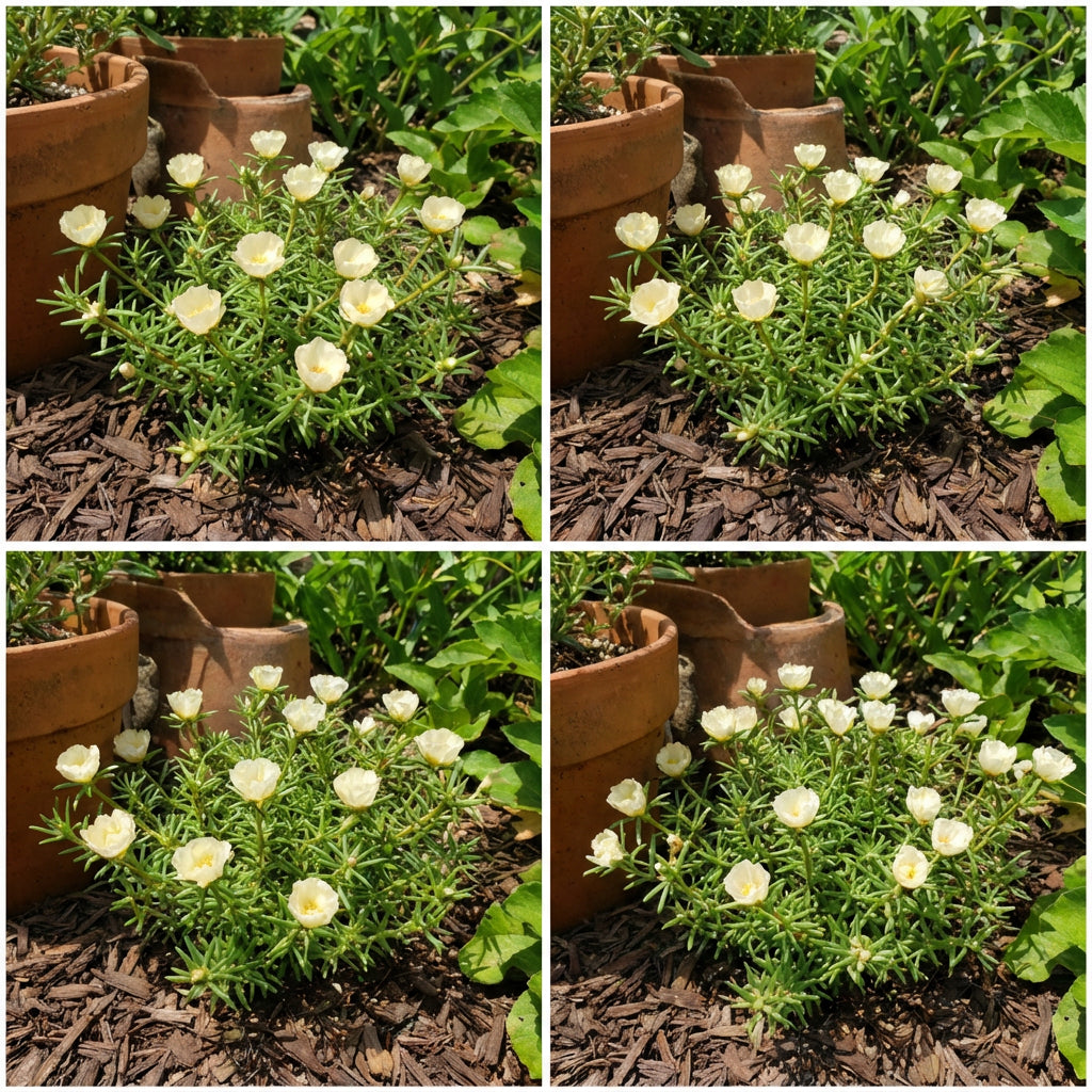 Cream Portulaca Flower Seeds for Planting