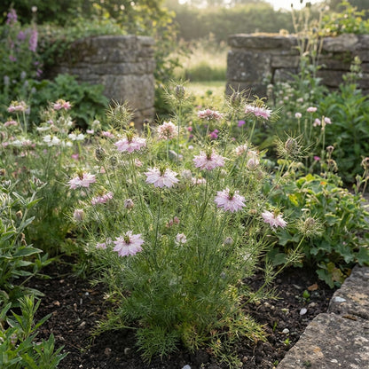 Pink Nigella Damascena Seeds for Planting - Annual Flower Seeds for Spring Gardening