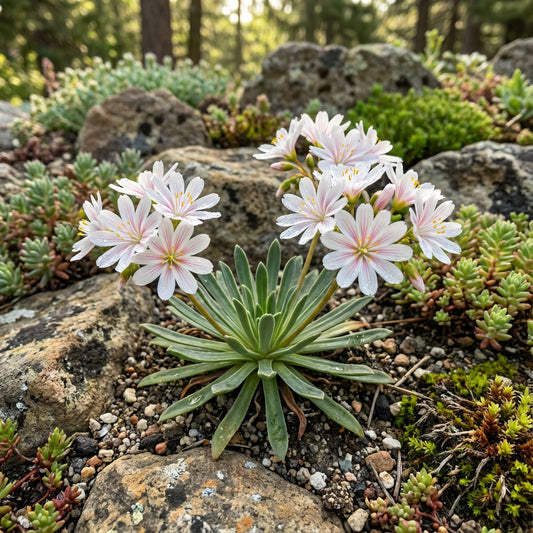White Nevada Lewisia Flower Planting - Seed for Stunning Garden Blooms and Vibrant Landscapes