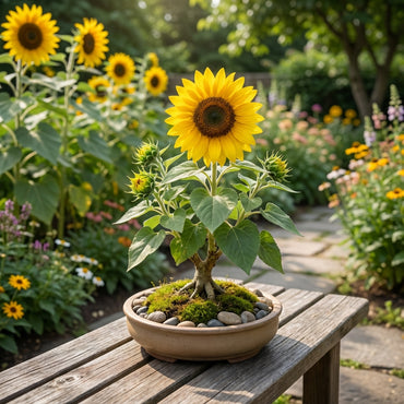 Sunflower Bonsai Planting Flower Seeds Black