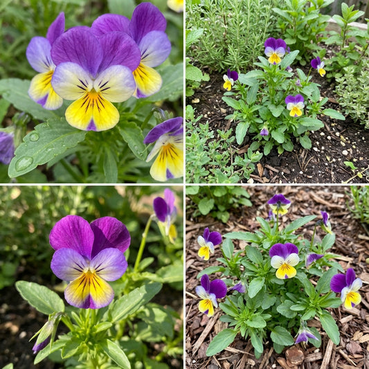 Viola Tricolor Planting Flower Seeds for Vibrant Gardens - Organic Multi-Colored Blooms