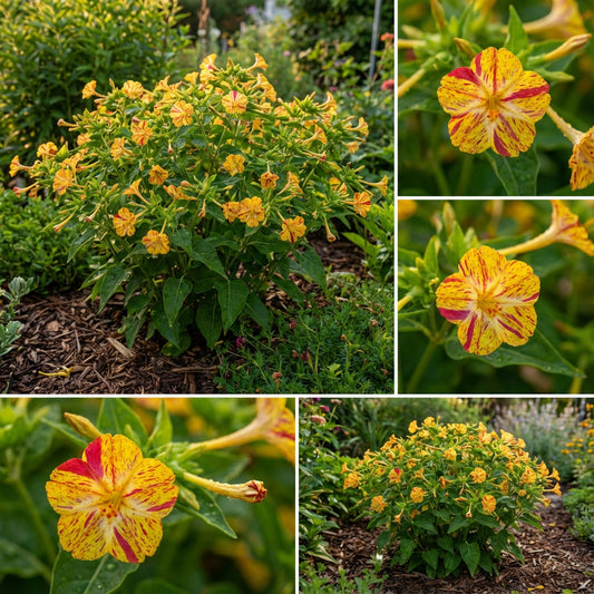 Yellow Red Four O'Clock Flower Planting  Seeds for Vibrant Blooms in Your Garden