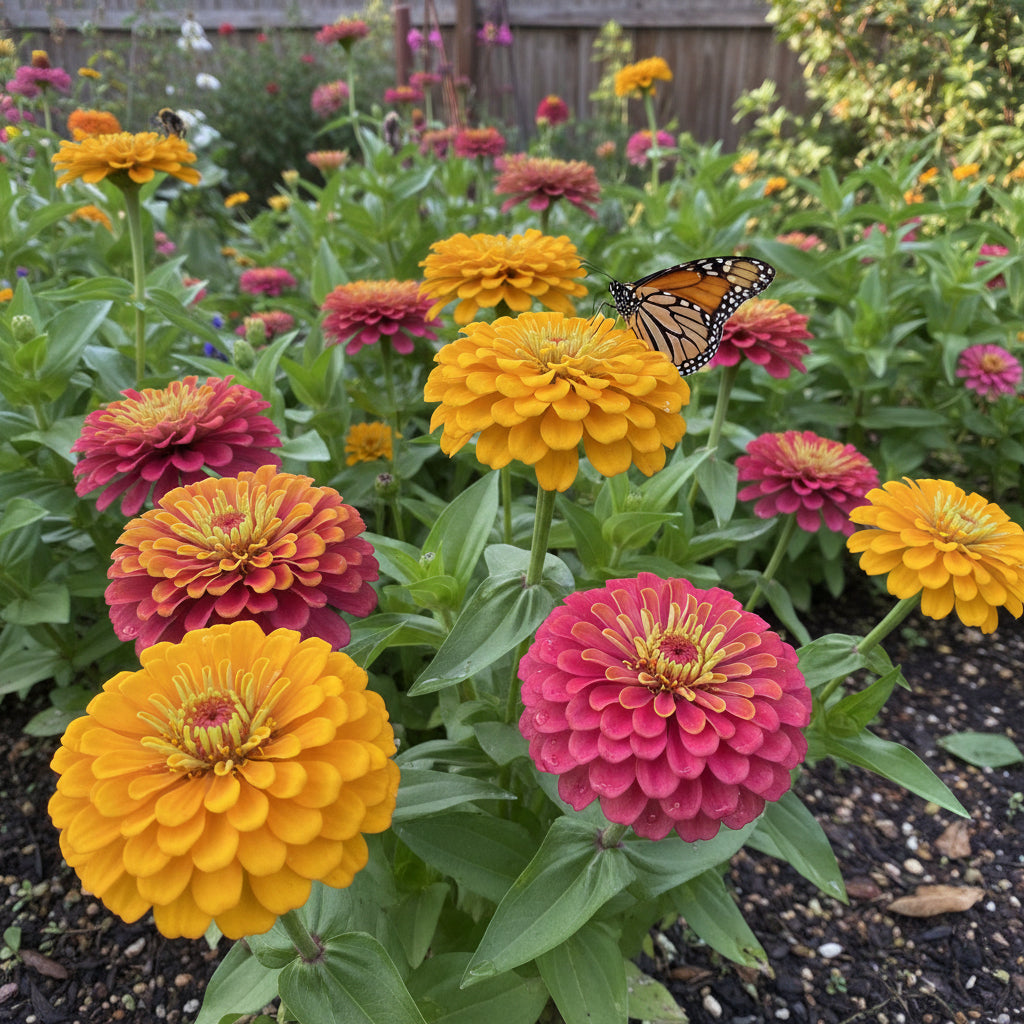 Vibrant Zinnia Flower Seeds: Yellow & Pink for Lively Planting