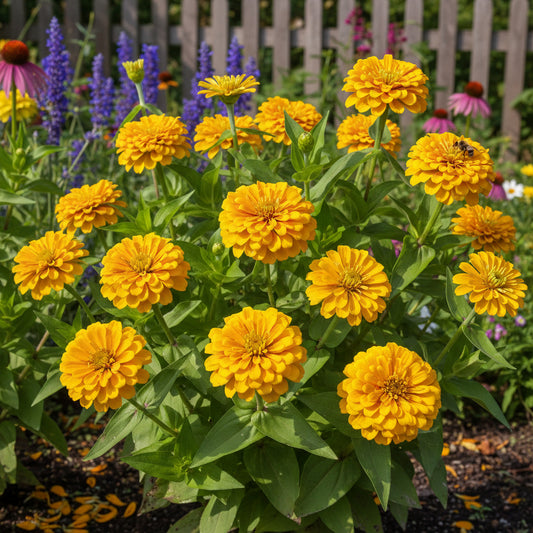 Zinnia Flower Seeds in Brown and Yellow for a Cozy Garden Ambiance