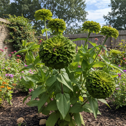 Dark Green Zinnia Seeds for Vibrant Planting
