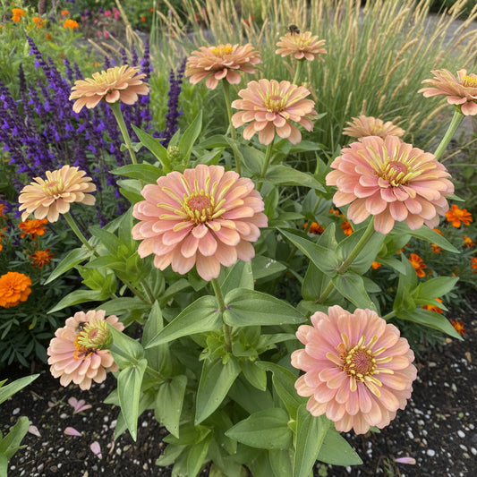 Zinnia Planting Flower Seeds for Joy - Pink and Yellow Blooms