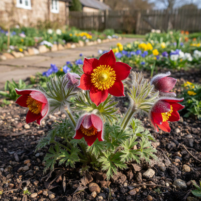 Bold Red Anemone Pulsatilla Seeds for Planting