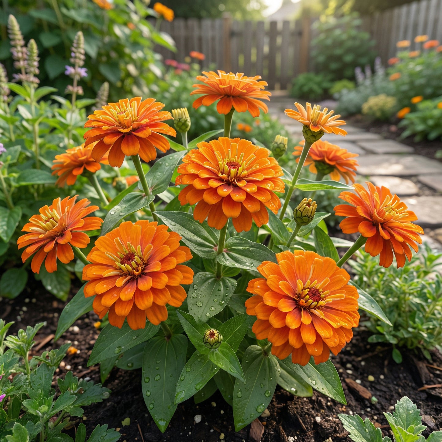 Zinnia Flower Seeds in Bright Orange for Colorful Gardens