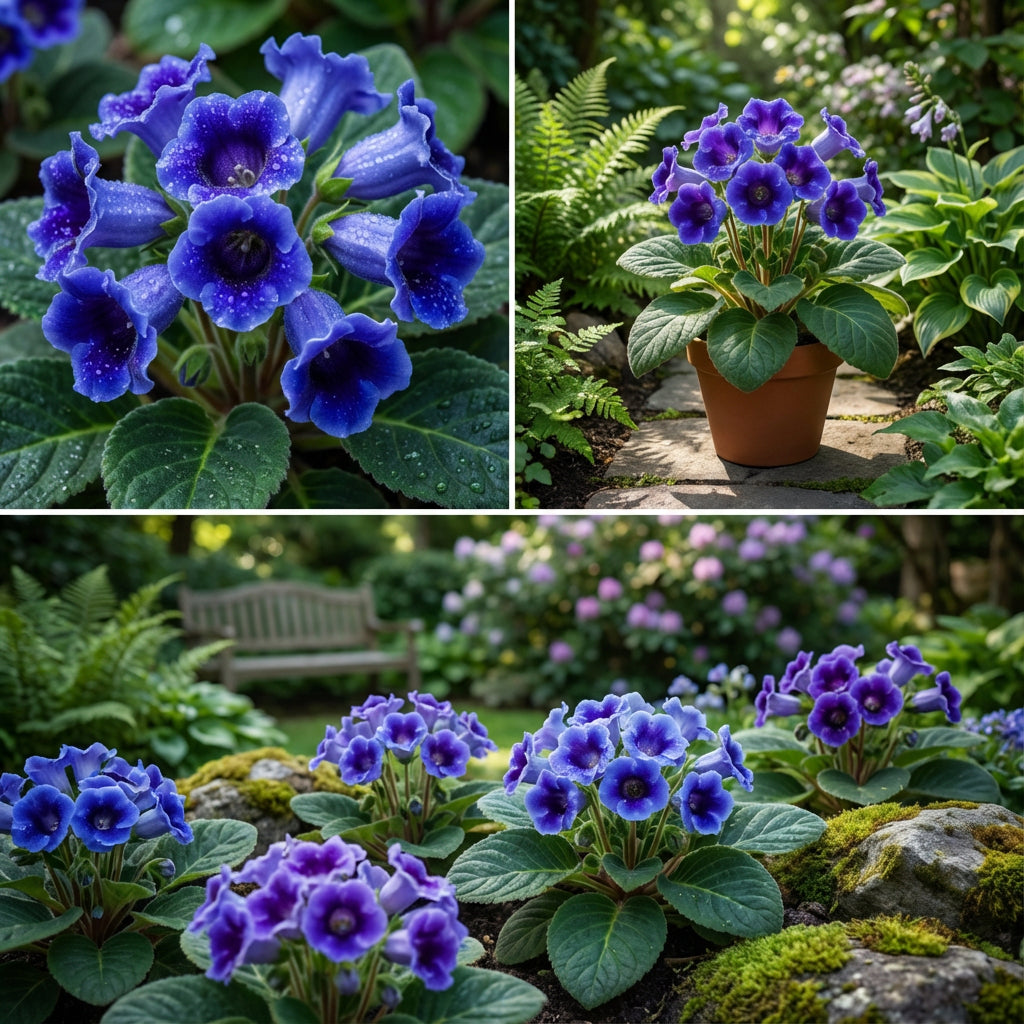 Blue Gloxinia Flower Seeds for Planting