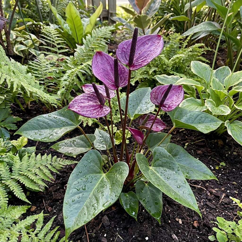 Anthurium Purple Flower Seeds for Planting - Rich Decorative Blooms