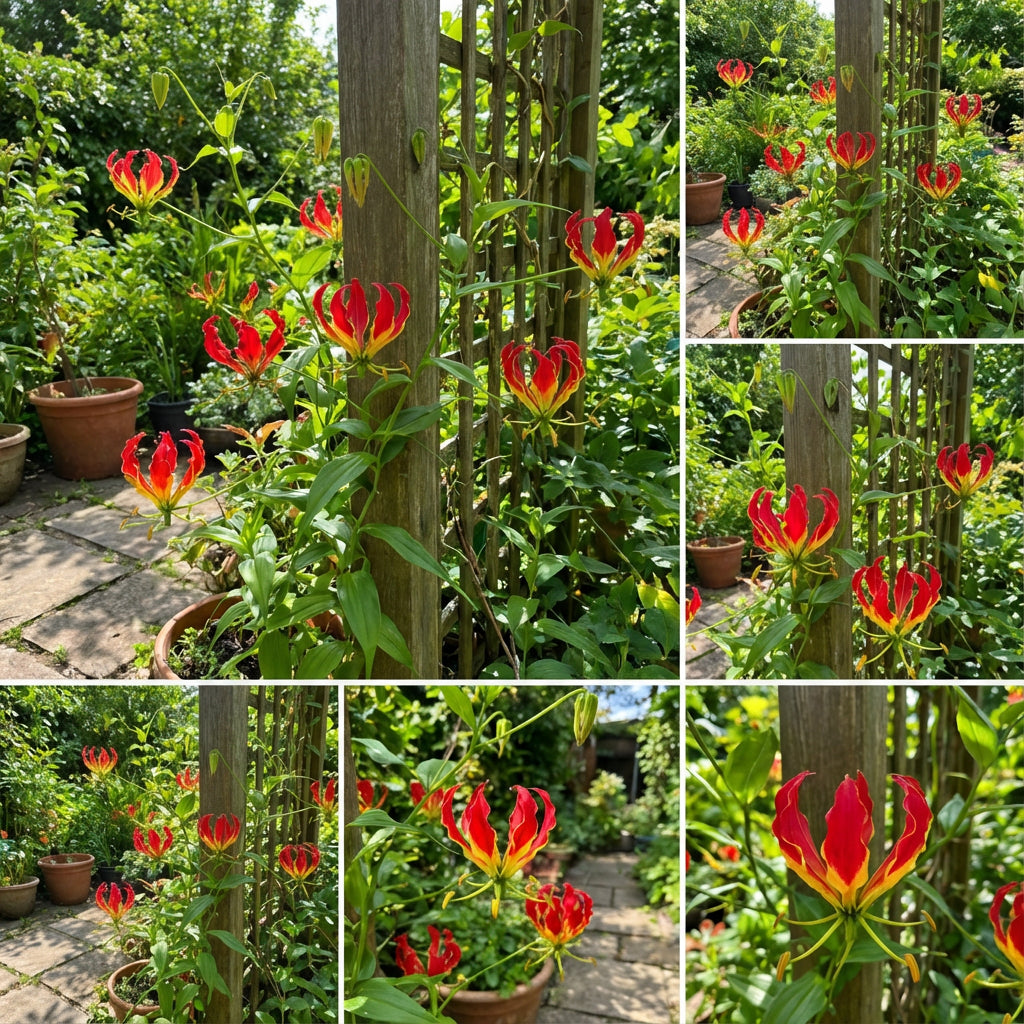 Red Gloriosa Superba Planting Seeds for Stunning Blooms