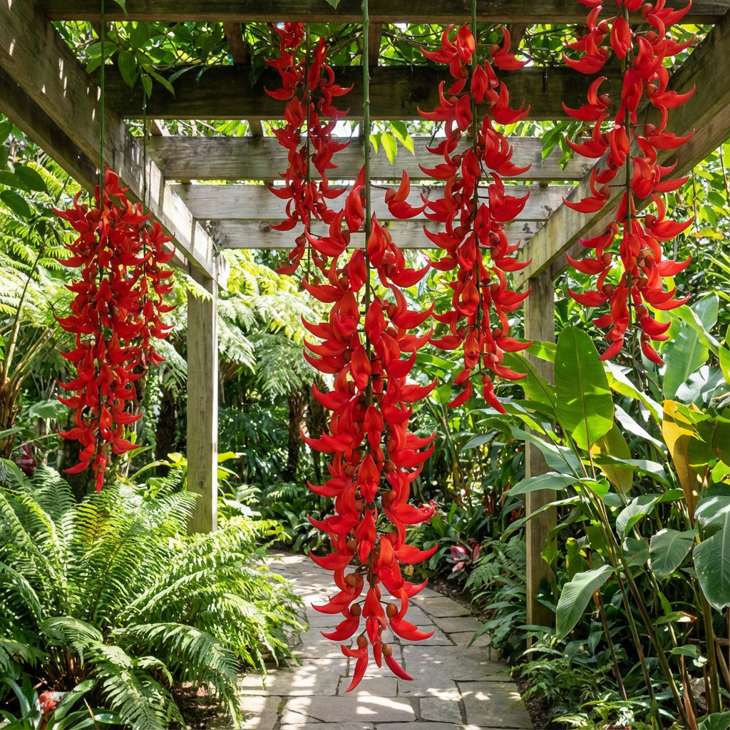 Red Strongylodon Flower Seeds Planting  Seeds for Thriving and Vibrant Garden Displays