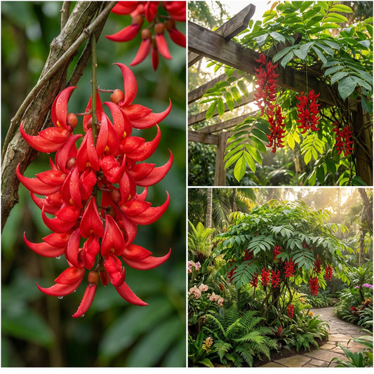 Red Strongylodon Flower Seeds Planting  Seeds for Thriving and Vibrant Garden Displays