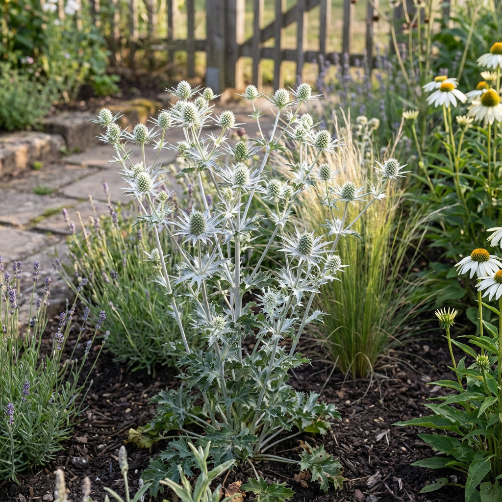 White Eryginum Flower Seeds Planting