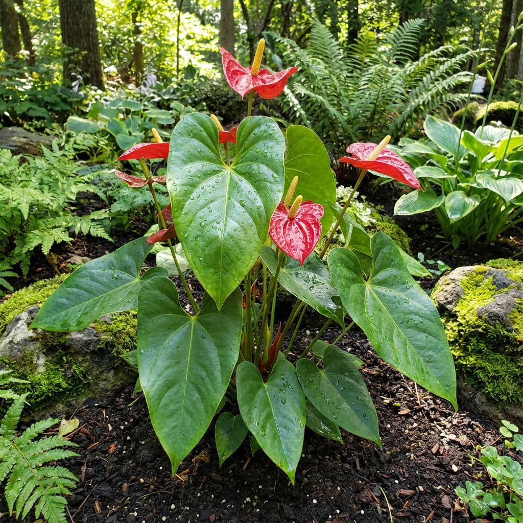 Anthurium Flower Seeds - Green and Red Variety