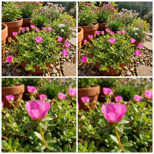 Pink Portulaca Sundial Seeds for Easy Planting
