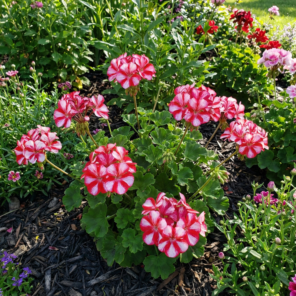 Red White Univalve Geranium Flower Seeds