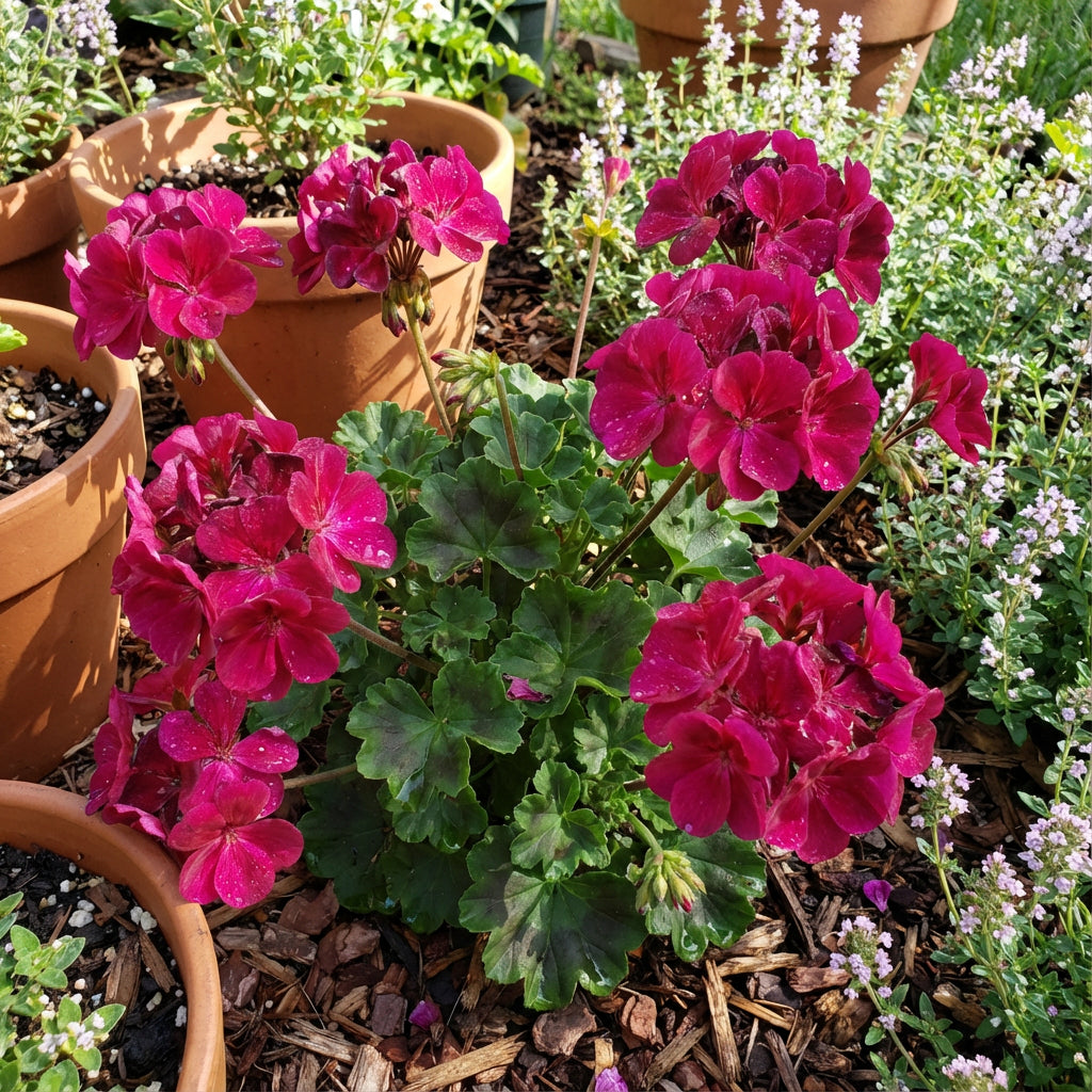 Pelargonium Dark Pink Flower Seeds  Easy-to-Grow Annual for Garden