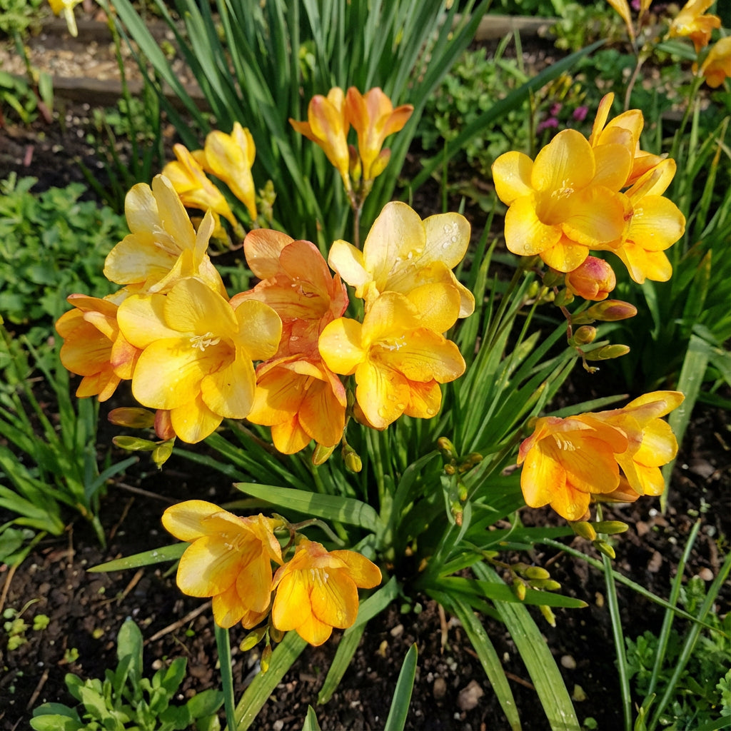 Yellow Orange Freesias Flower Seeds Planting