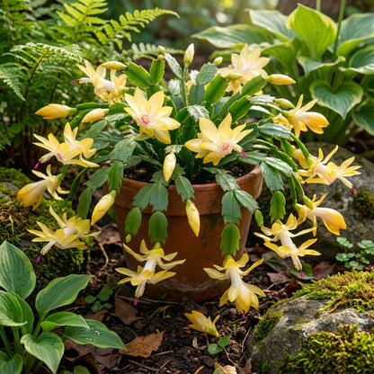 Schlumbergera Flower Yellow Planting  Seeds for Stunning Indoor Blooms in Your Home Garden