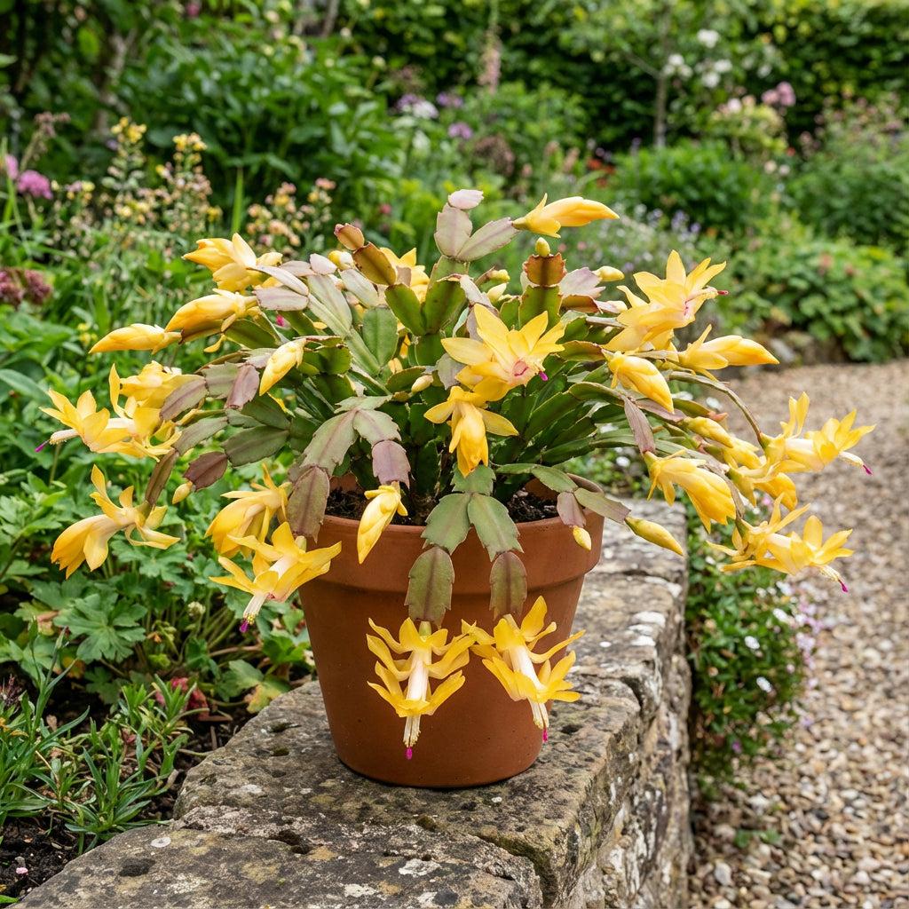 Schlumbergera Flower Yellow Planting  Seeds for Stunning Indoor Blooms in Your Home Garden