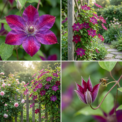 Red Purple Clematis Flower Seeds for Planting