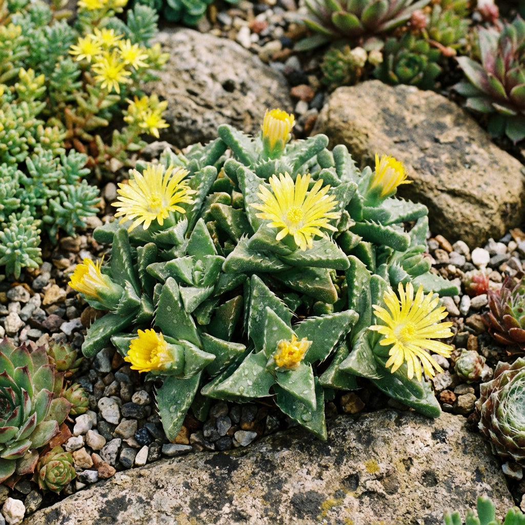 Yellow Faucaria Tigrina Plant Seeds Planting