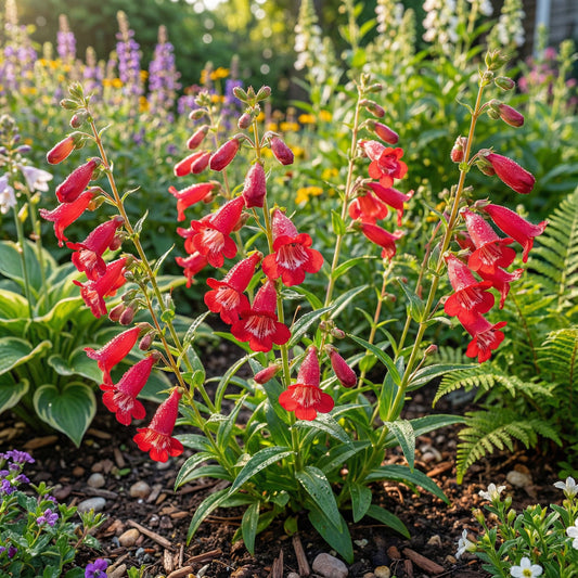 Red Penstemon Scarlet Flower Seeds Planting