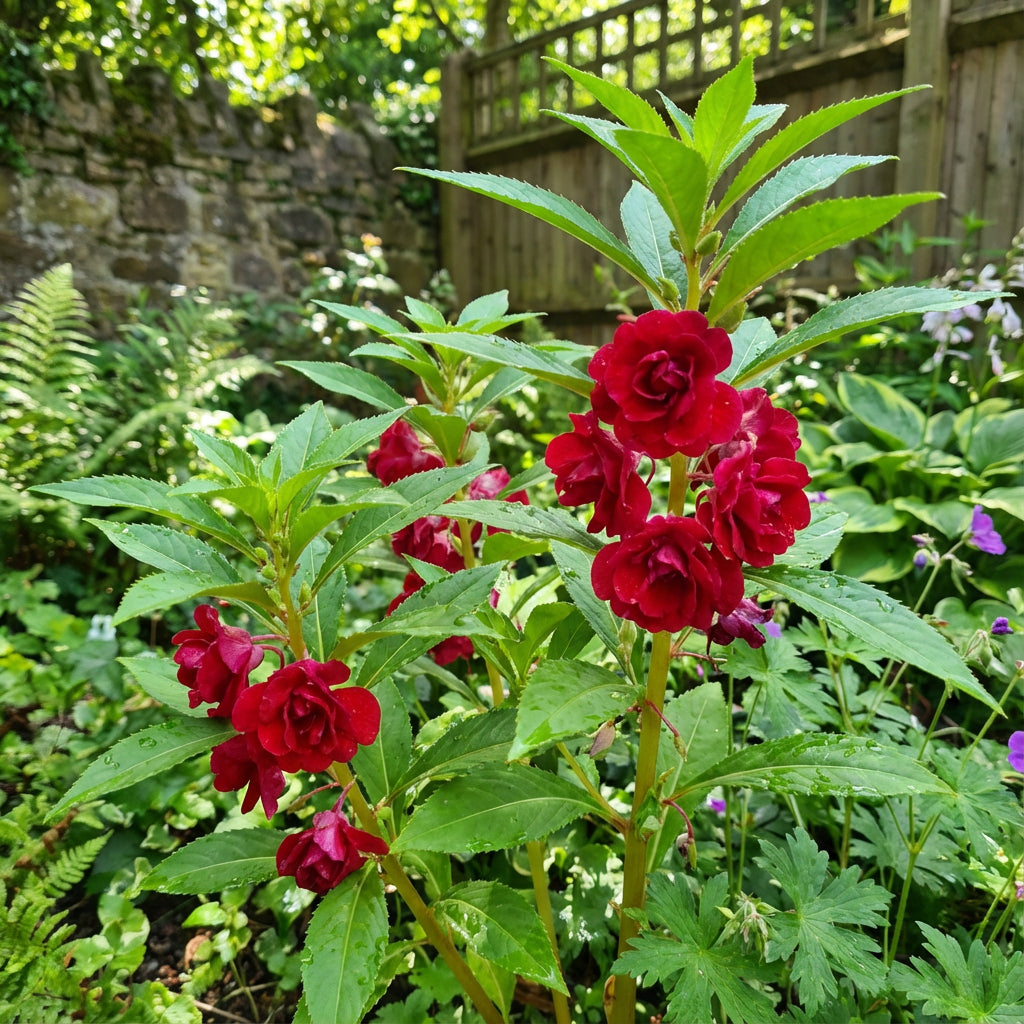 Balsamine Flower Seeds (Red) for Garden Planting