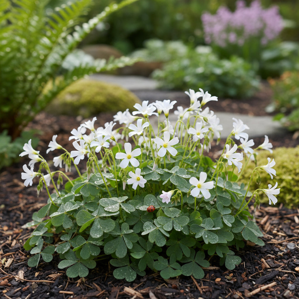 White Oxalis Laciniata Flower Seeds Planting White