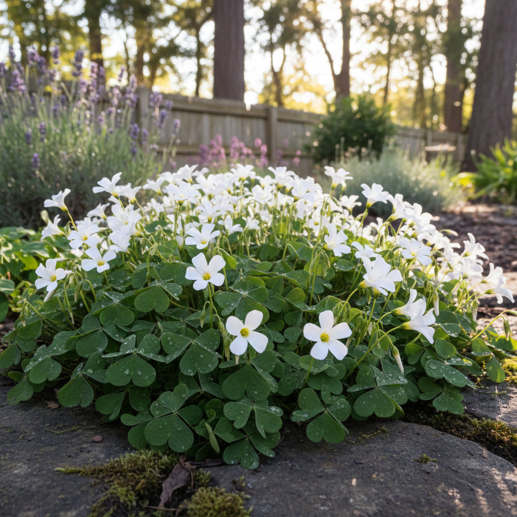 White Oxalis Laciniata Flower Seeds Planting White
