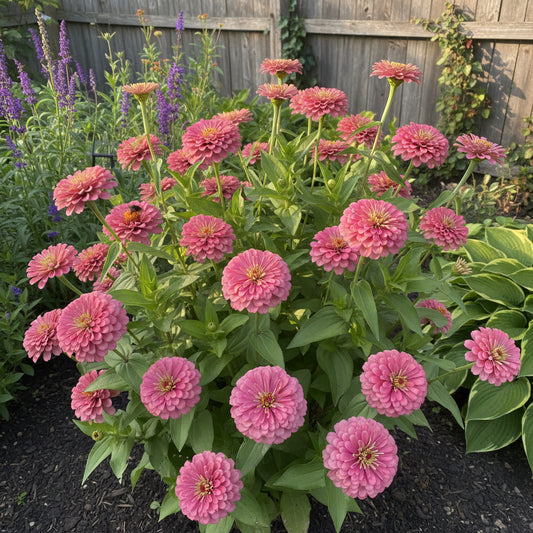 Pink Zinnia Flower Seeds Planting for-Delightful Garden Beautification