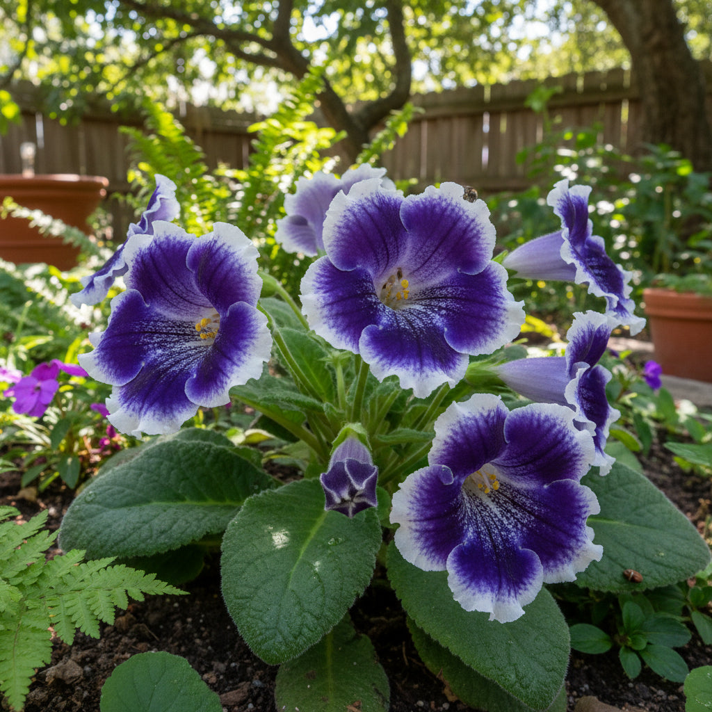 Blue and White Gloxinia Planting Seeds