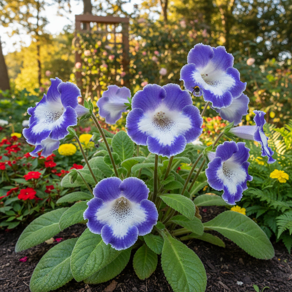Blue and White Gloxinia Planting Seeds