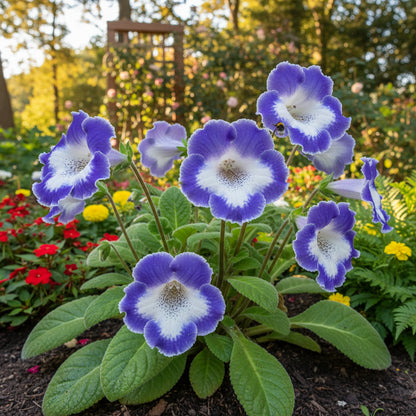 Blue and White Gloxinia Planting Seeds