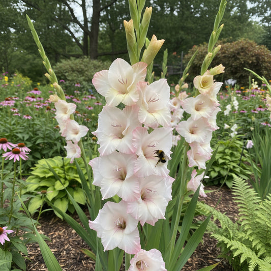 White Pink Gladiolus Planting Seeds: Grow Elegant Blooms in Your Garden