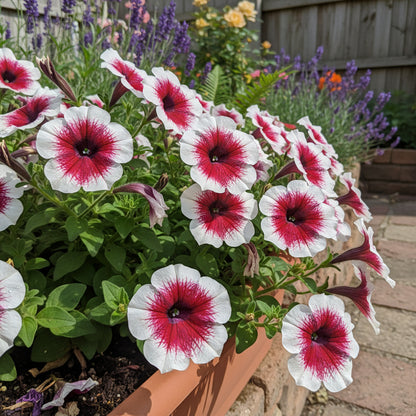 White Red Petunia Seeds for Gorgeous Floral Arrangements in Your Garden