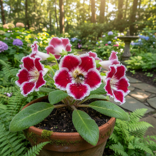 Red White Gloxinia Planting Seeds