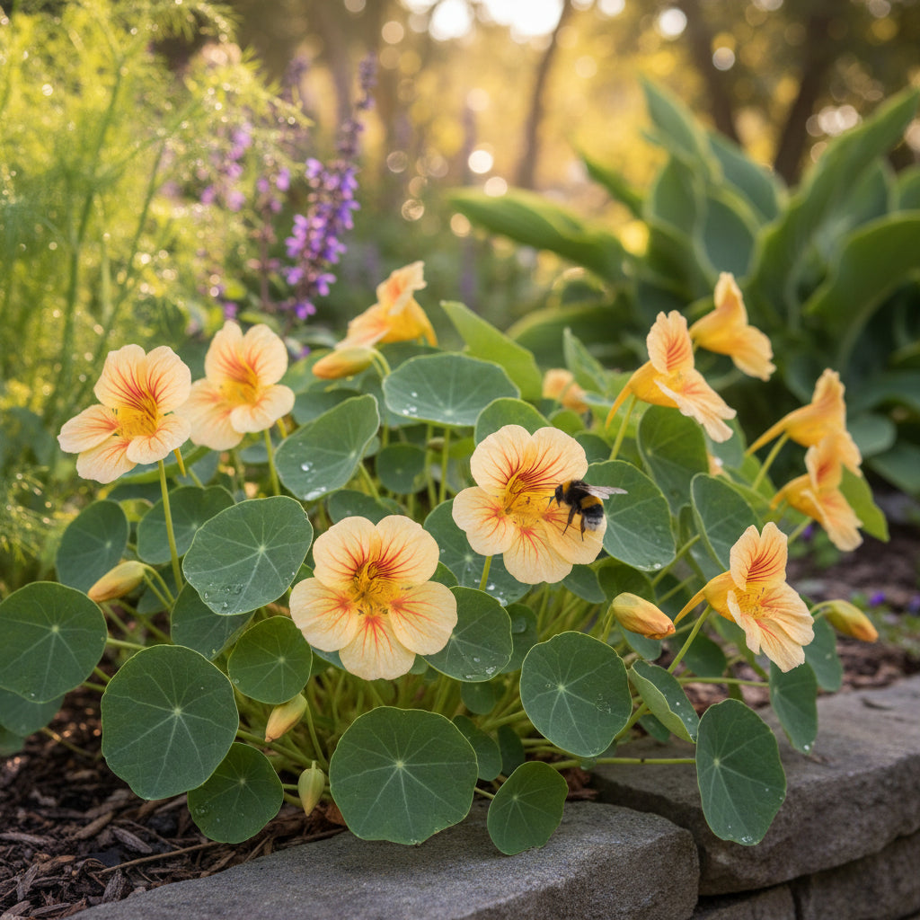 Yellow Peach Nasturtium Planting Seeds