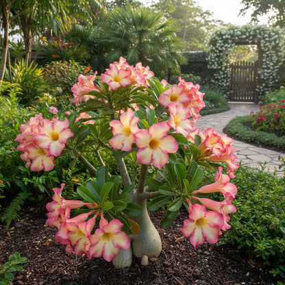 Yellow Pink Adenium Obesum Planting Seeds