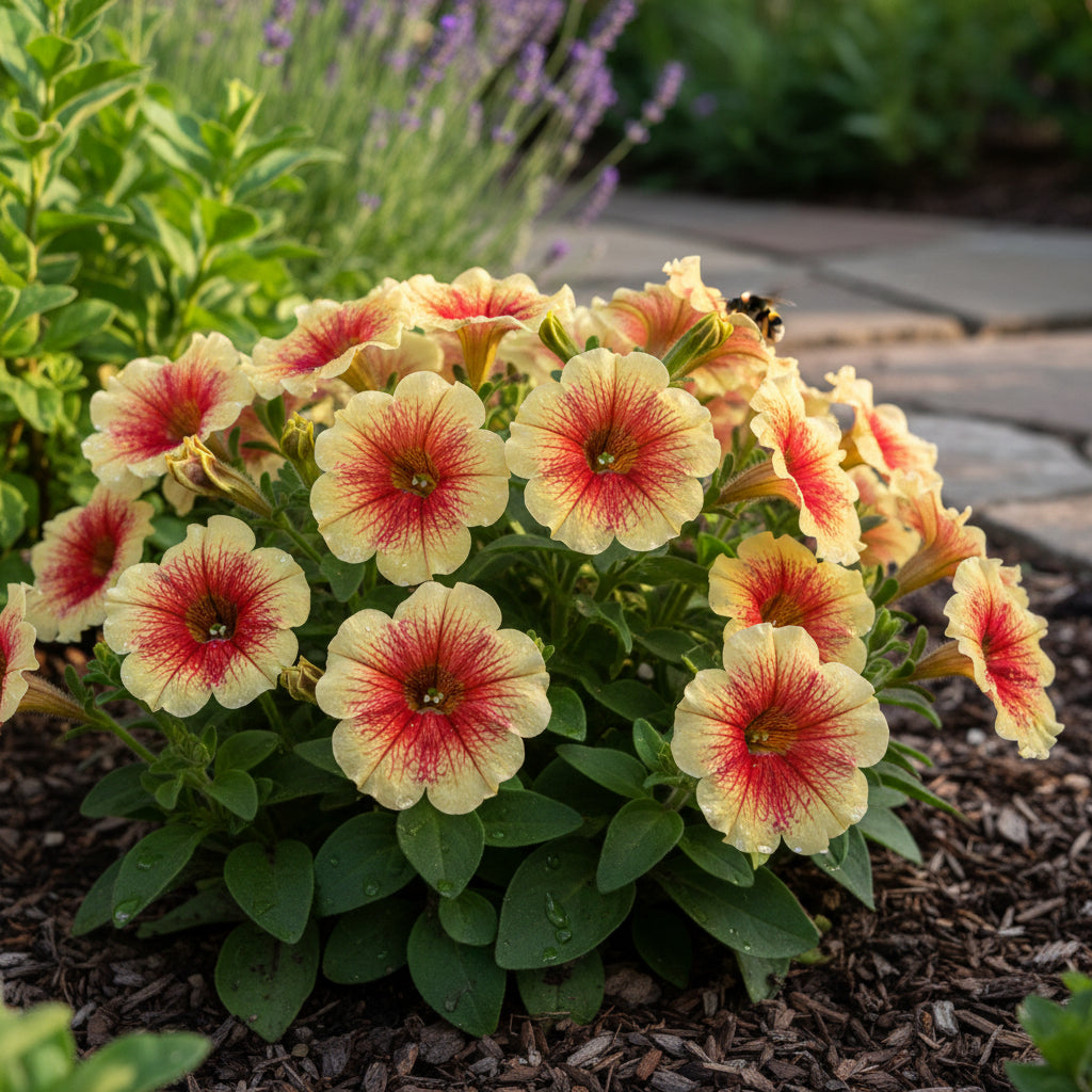 Semillas para plantar petunias rojas y amarillas