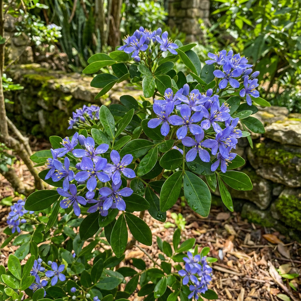 Blue Lignum Vitae Flower Seeds Collection for Planting